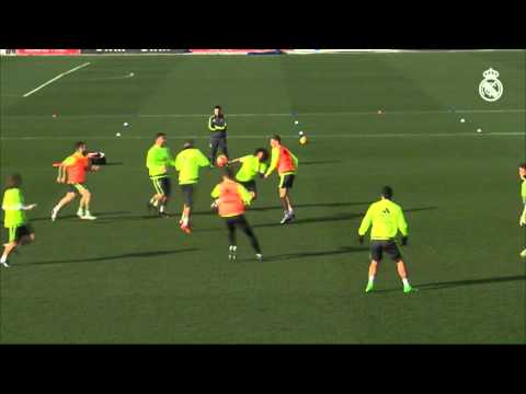 شاهد زيدان متحمس في تدريبات الريال الأخيرة