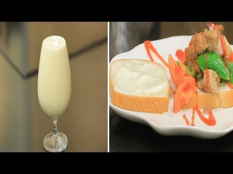 طريقة عمل سندوتش ورقة برجر  كوكتيل الموز بالايس كريم