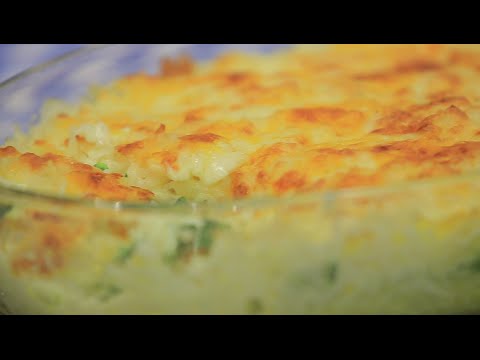 طريقة عمل أرز بالجبنة والسبانخ