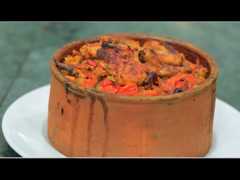 طريقة عمل طاجن لسان عصفور بالدجاج