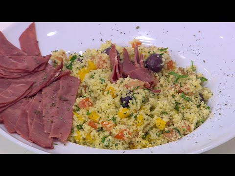 طريقة عمل سلطة كسكسي بالبقدونس