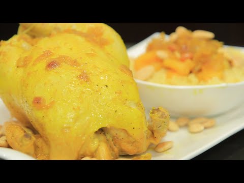 طريقة عمل دجاج محشي باللوز