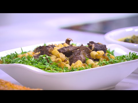 طريقة عمل مكرونة بكباب الحلة