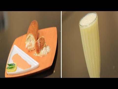 رغيف جمبري في الفرن  كوكتيل الخوخ باللبن الرايب