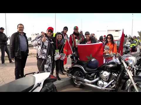 شاهد انطلاق مسيرة الدراجين المغاربة