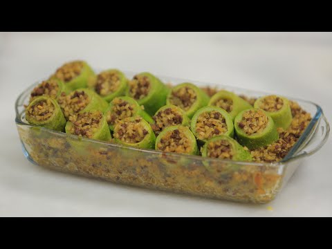 طريقة عمل محشي كوسة بالفريك