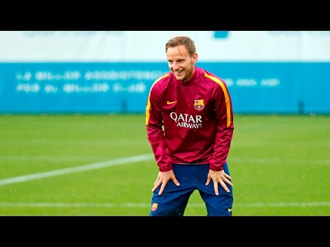 برشلونة يستعيد تدريباته تحت الأمطار