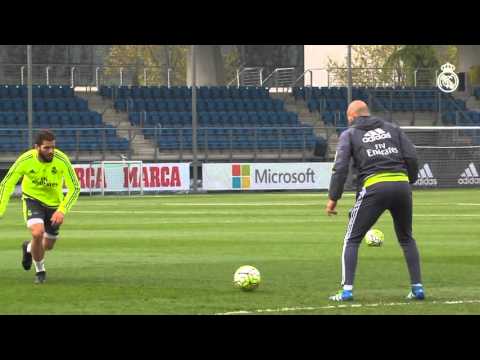 زيدان يحرص على تدريب لاعبي ريال مدريد على التسديد