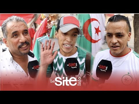 شاهد أعلام الجزائر تزين مدينة وجدة المغربية ليلة نهائي الكان 2019